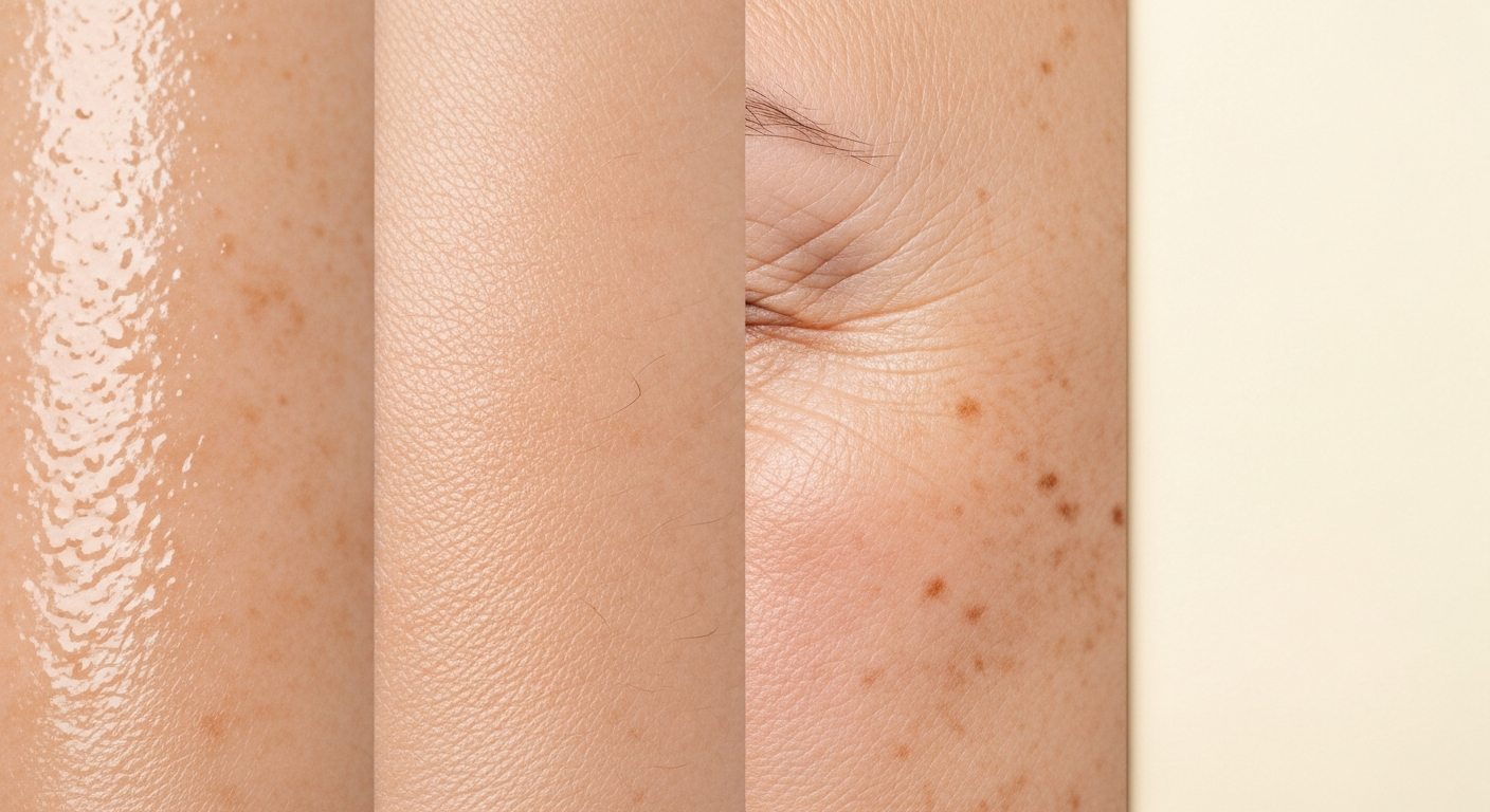 Diferentes tipos de pele: oleosa, seca, madura e com manchas